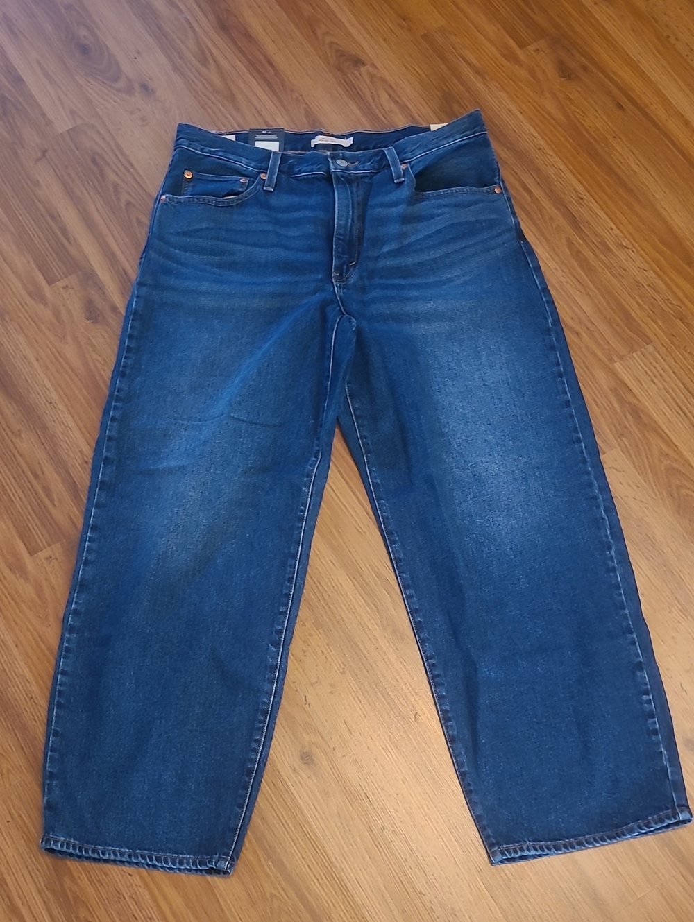Levi's High-Rise Wide Leg Jeans in Deep Blue